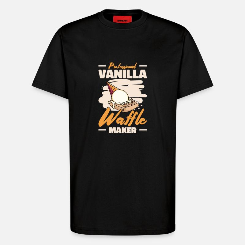 Professional Vanilla Waffle Maker - T-Shirt - made by SPREAD - SOLID BLACK