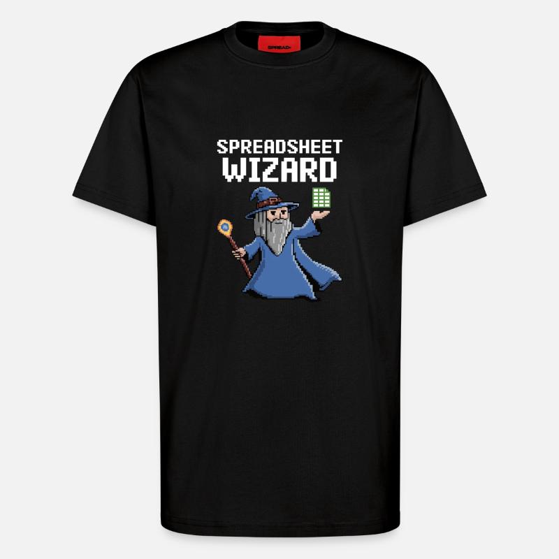 Tabellenkalkulations-Assistent Lustiger Controller Buchhalter - T-Shirt - made by SPREAD - SOLID BLACK