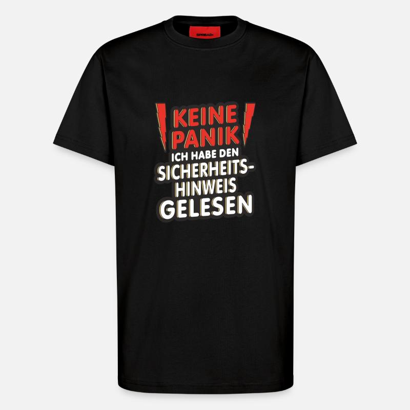 Sicherheitshinweis - T-Shirt - made by SPREAD - SOLID BLACK