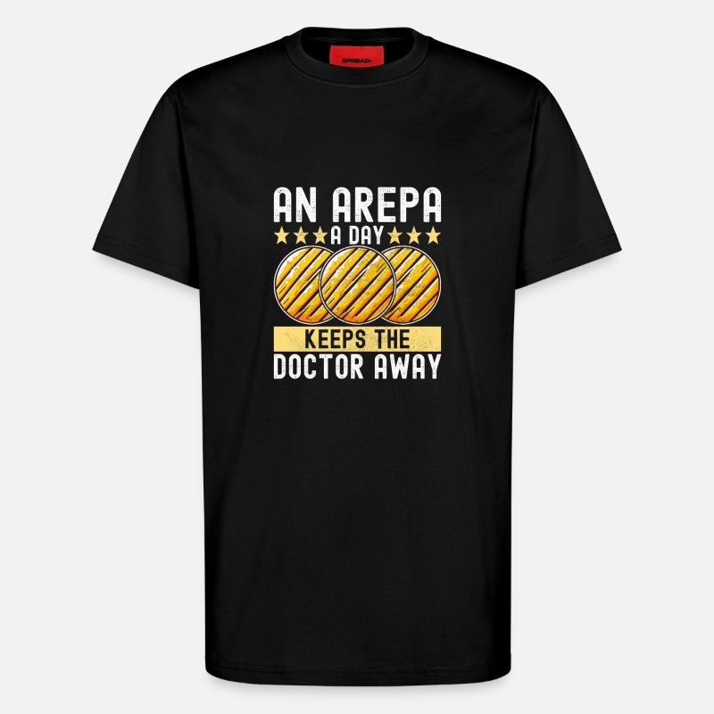 Venezolanische Arepas - T-Shirt - made by SPREAD - SOLID BLACK