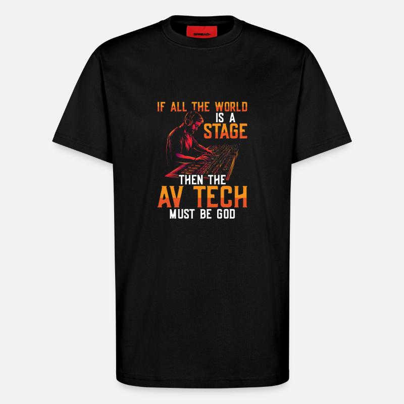 AV-Technik AV-Techniker Audiovisueller Techniker - T-Shirt - made by SPREAD - SOLID BLACK