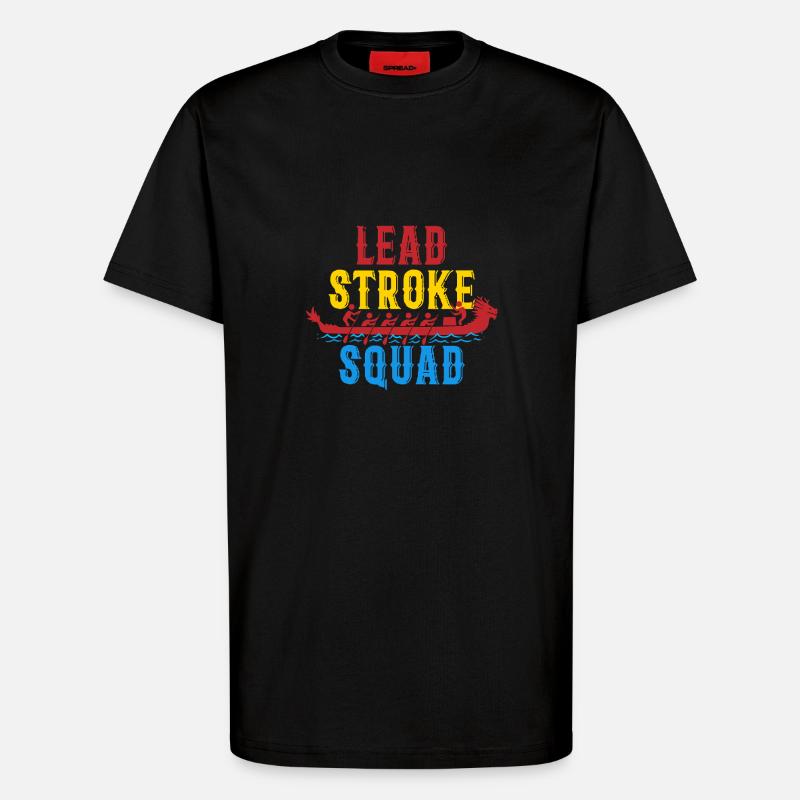 Drachenboot Drachenbootrennen Lead Stroke Squad - T-Shirt - made by SPREAD - SOLID BLACK