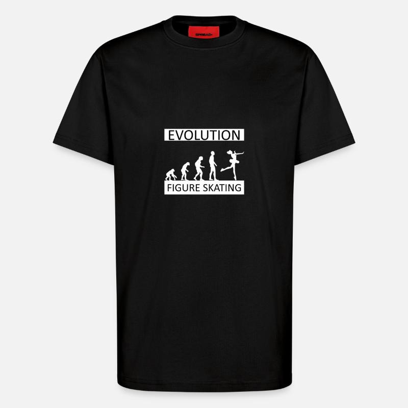 Evolution Patinage artistique Eiskunstlaufen Hobby - T-shirt bio décontracté fabriqué en UE - SOLID BLACK