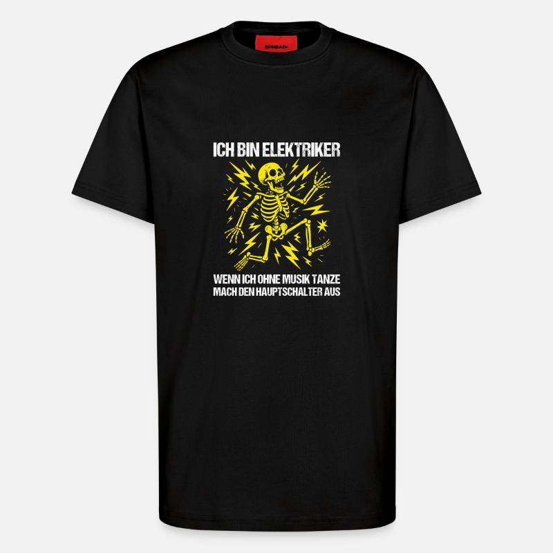 Ich bin Elektriker - T-Shirt - made by SPREAD - SOLID BLACK