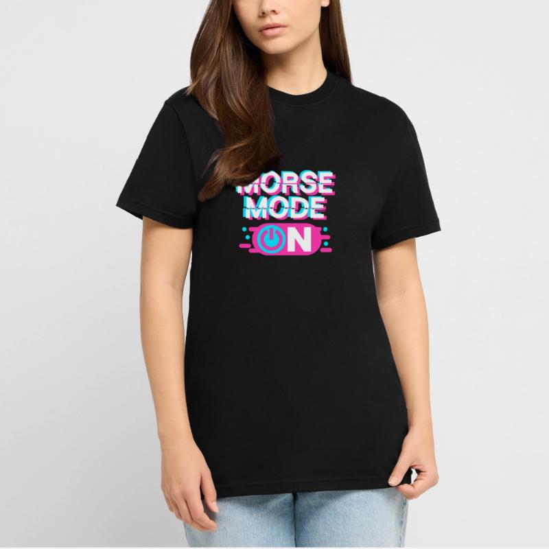 Morsecode, Morse, code Morse activé T-shirt bio décontracté fabriqué en UE
