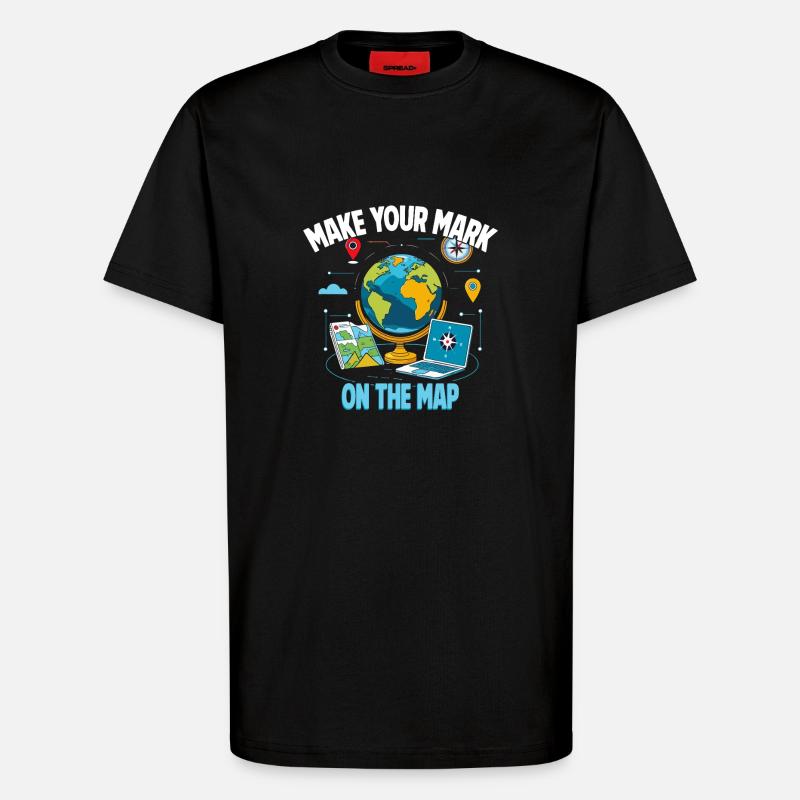 Geographic Information Systems - T-Shirt - made by SPREAD - SOLID BLACK