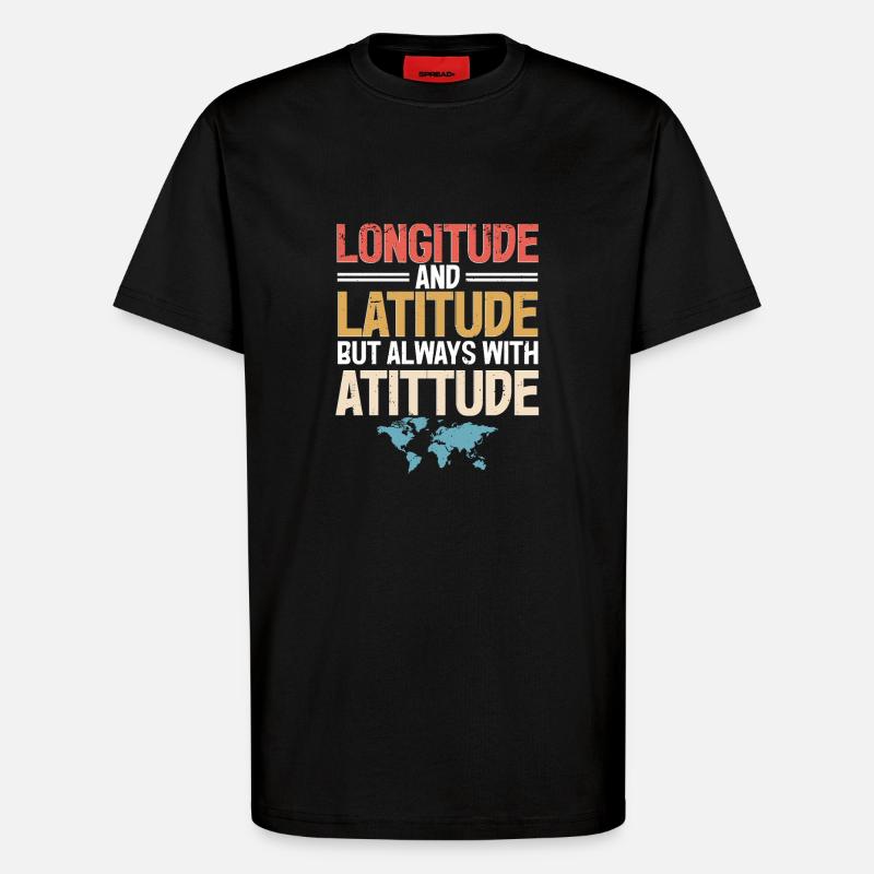 Systèmes d’information géographique - T-shirt bio décontracté fabriqué en UE - SOLID BLACK