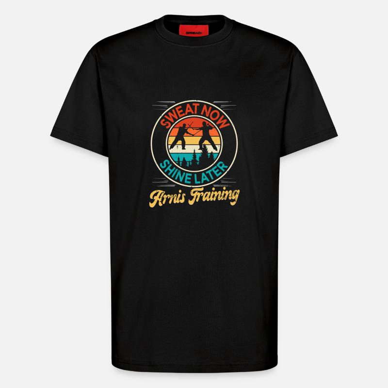 Escrima Arnis Martial Arts - T-Shirt - made by SPREAD - SOLID BLACK
