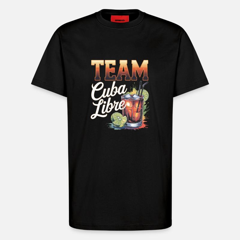 Cocktail Barkeeper Team Cuba Libre - T-Shirt - made by SPREAD - SOLID BLACK