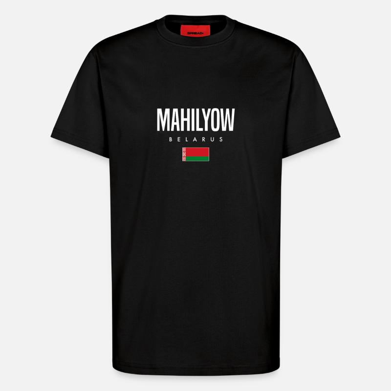 Mahilyov, Belarus, Belarus - T-Shirt - made by SPREAD - SOLID BLACK