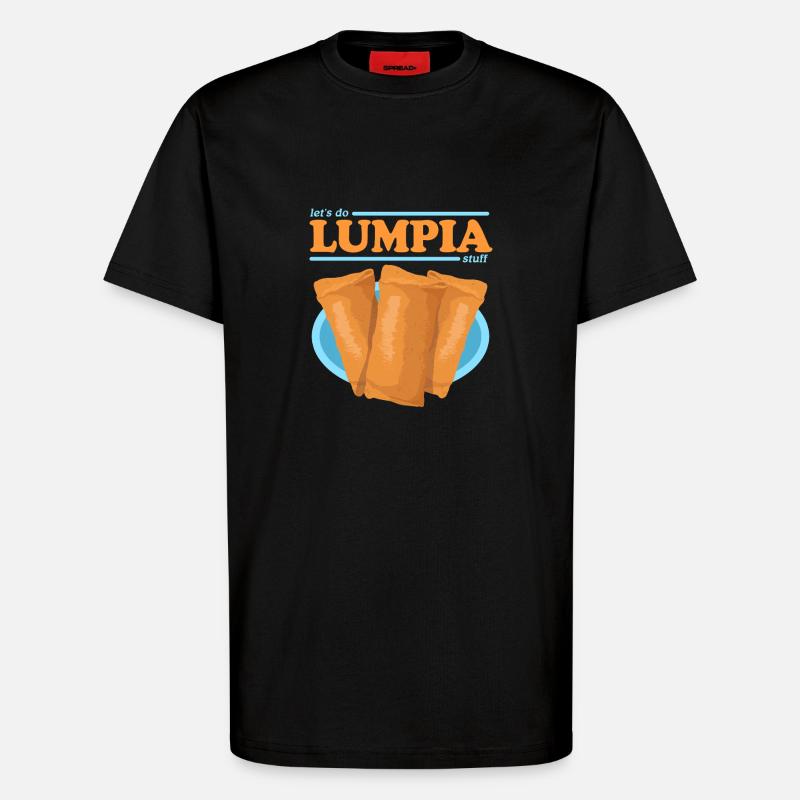 Lumpia Loempia Spring Roll Gift - T-Shirt - made by SPREAD - SOLID BLACK