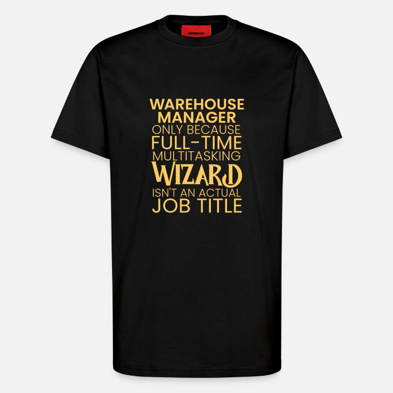 Assistant multitâche du gestionnaire d’entrepôt - T-shirt bio décontracté fabriqué en UE - SOLID BLACK