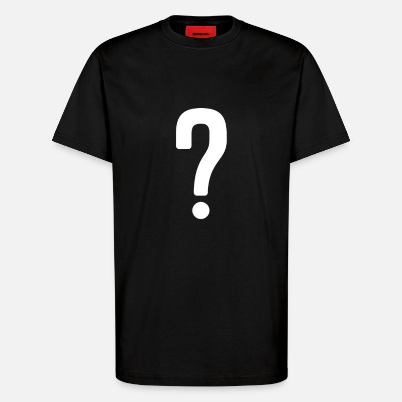 Point d’interrogation Symbole Ponctuation - T-shirt bio décontracté fabriqué en UE - SOLID BLACK