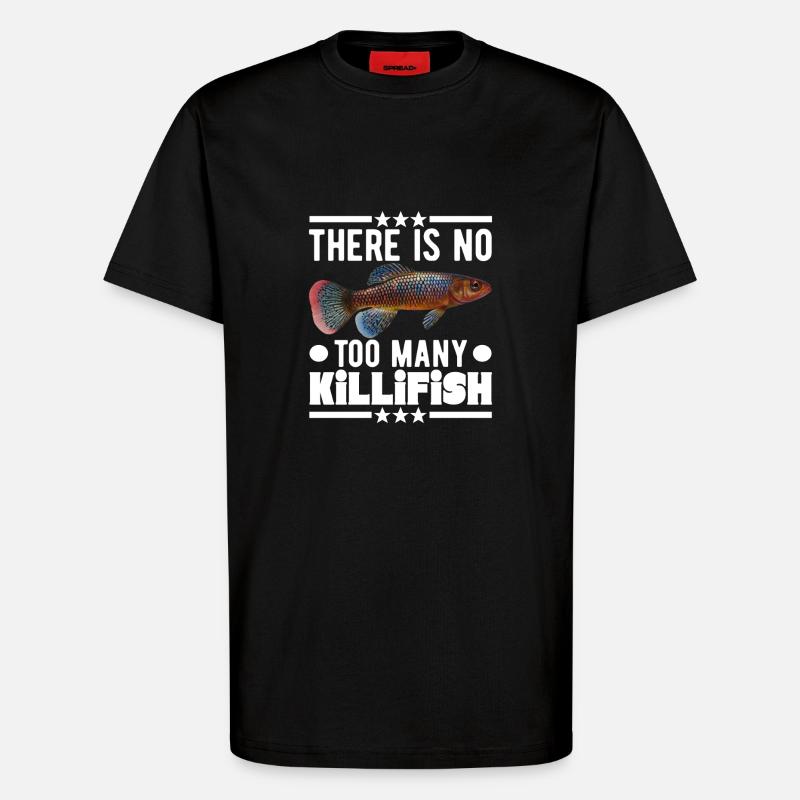 Killifisch Eierlegender Zahnkrapfen Aquarium - T-Shirt - made by SPREAD - SOLID BLACK