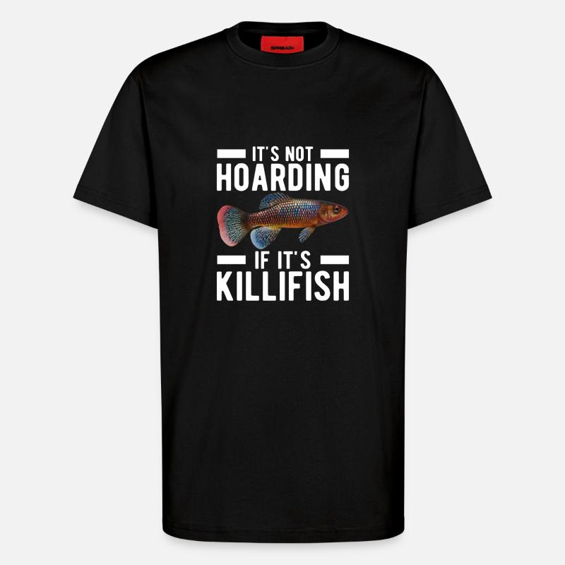 Killifisch Eierlegender Zahnkrapfen Aquarium - T-Shirt - made by SPREAD - SOLID BLACK