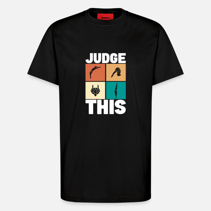 Diving diving board - T-Shirt - made by SPREAD - SOLID BLACK