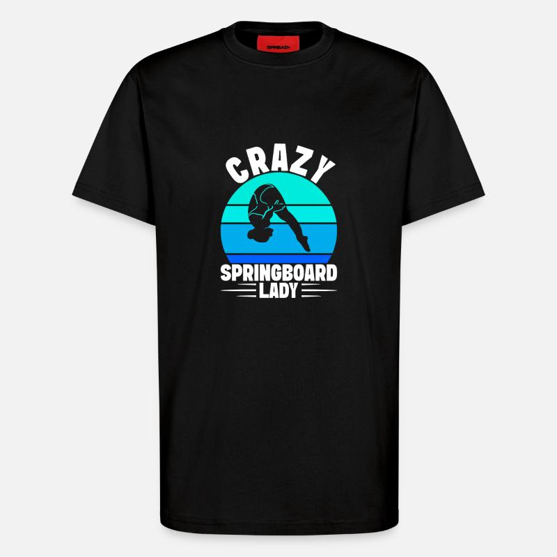 Diving diving board - T-Shirt - made by SPREAD - SOLID BLACK