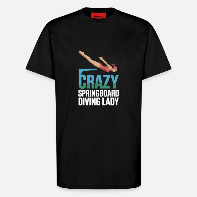 Diving diving board - T-Shirt - made by SPREAD - SOLID BLACK