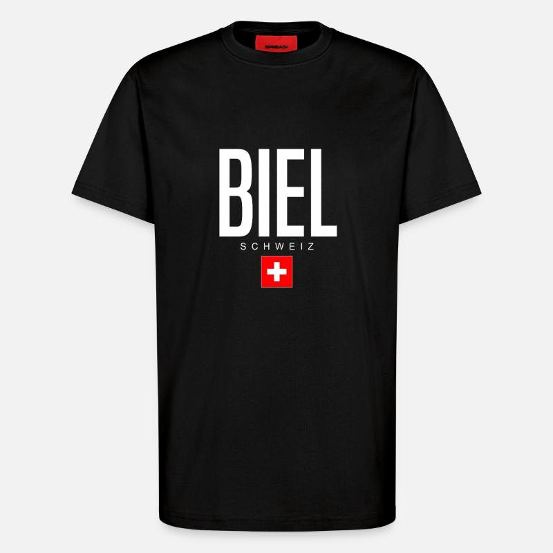 Biel Schweiz - T-Shirt - made by SPREAD - SOLID BLACK