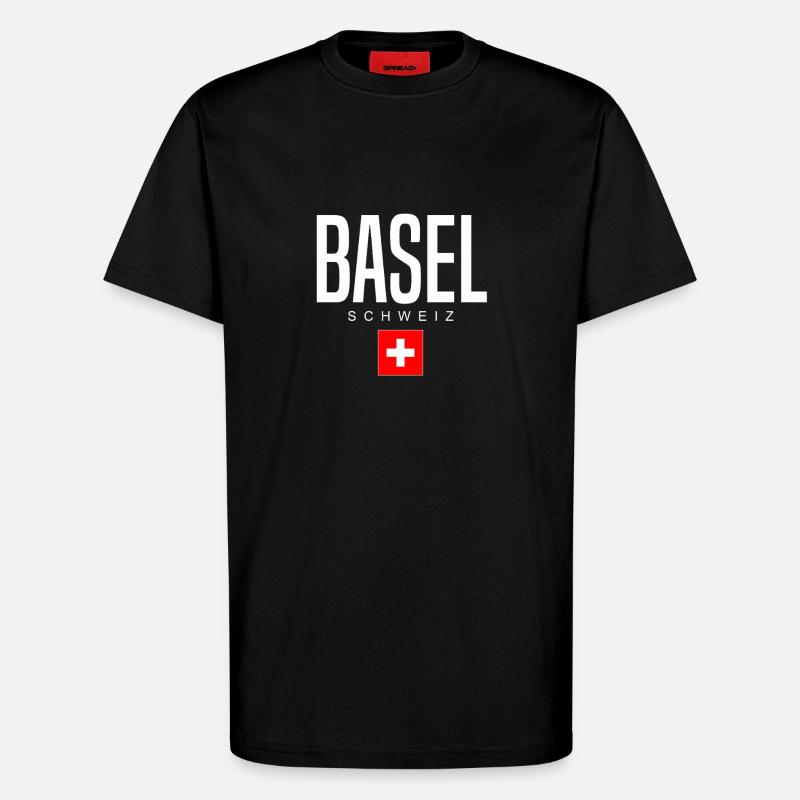 Basel Schweiz - T-Shirt - made by SPREAD - SOLID BLACK
