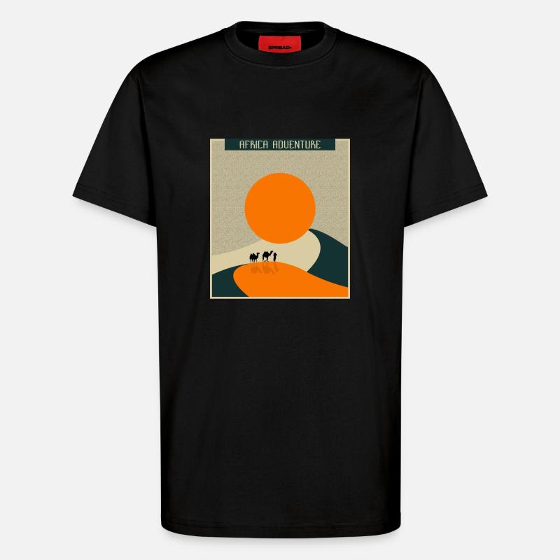 Afrika ,wüste, sonne, - T-Shirt - made by SPREAD - SOLID BLACK