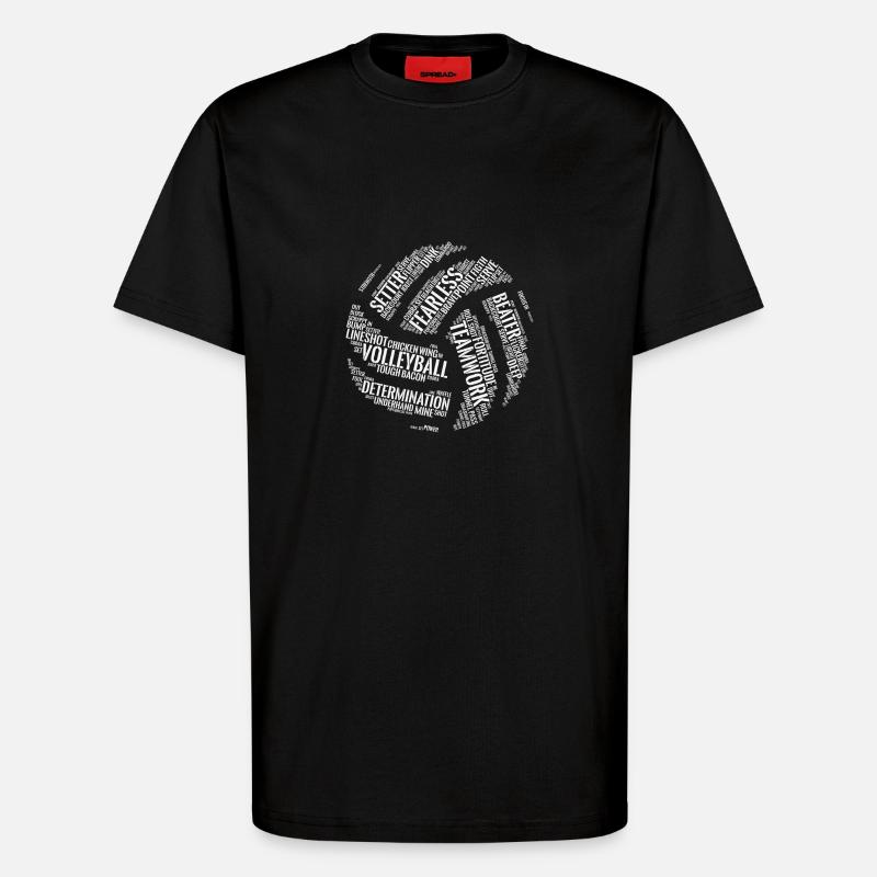 Volleyball Logo - Geschenk - T-Shirt - made by SPREAD - SOLID BLACK