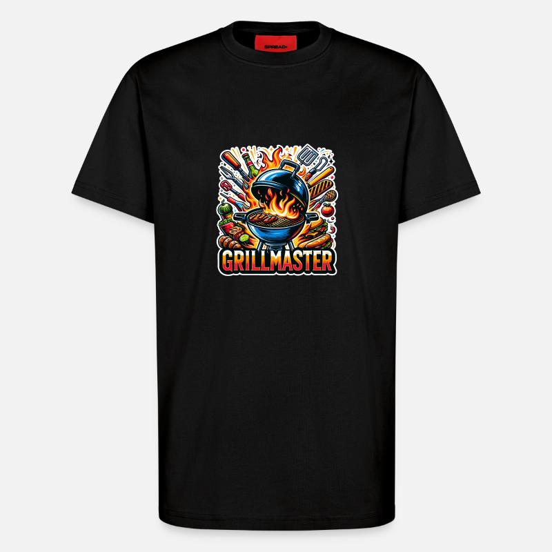 GrillMaster - Illustration de gril - T-shirt bio décontracté fabriqué en UE - SOLID BLACK