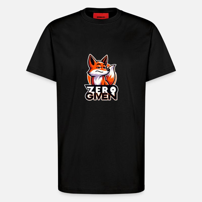 Zero Given - Fuchs Illustration - T-Shirt - made by SPREAD - SOLID BLACK