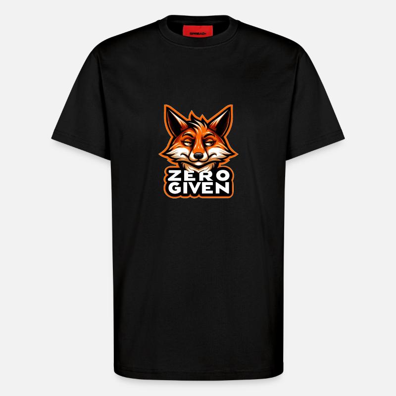Zero Given - Fuchs Illustration - T-Shirt - made by SPREAD - SOLID BLACK