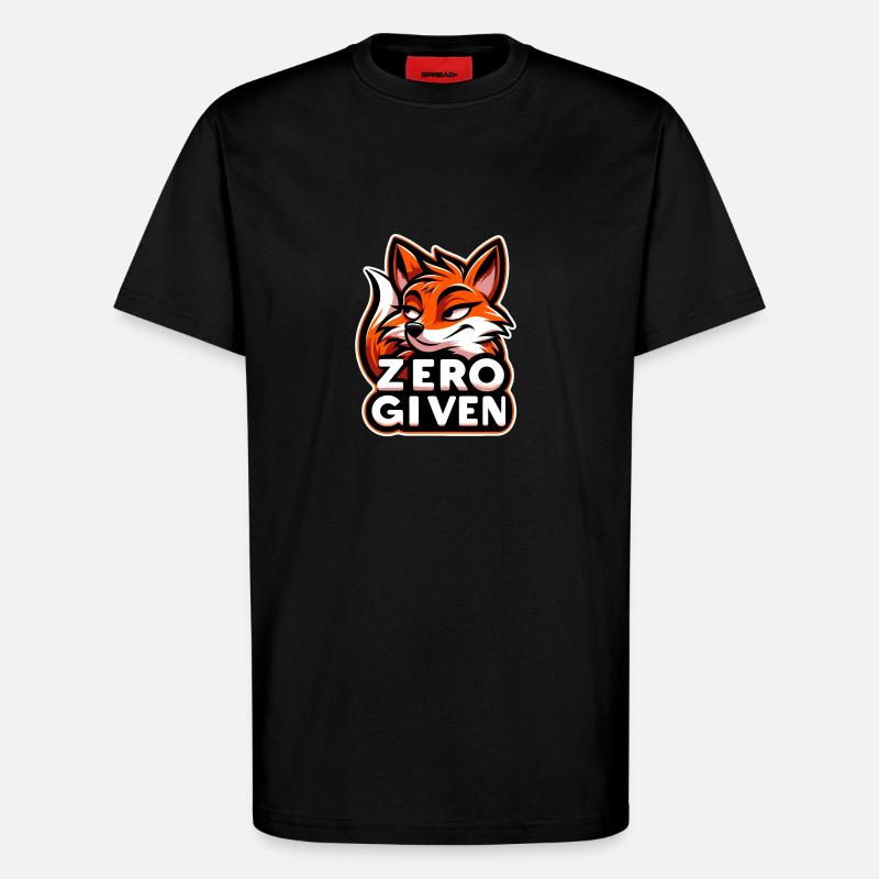 Zero Given - Fuchs Illustration - T-Shirt - made by SPREAD - SOLID BLACK