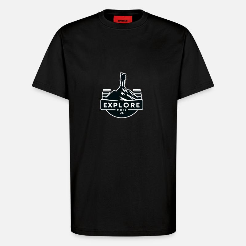 Explore more - Wanderer - T-Shirt - made by SPREAD - SOLID BLACK