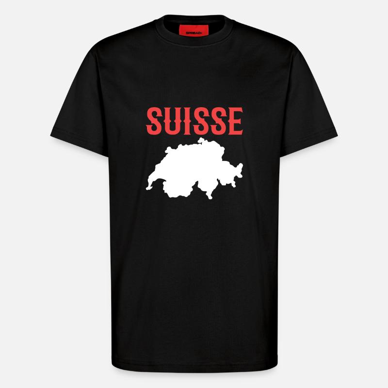 Schweiz Schweizer Schweizerdeutsch - T-Shirt - made by SPREAD - SOLID BLACK
