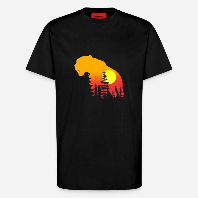 Säbelzahntiger - T-Shirt - made by SPREAD - SOLID BLACK