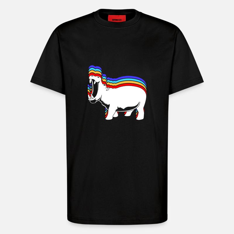 Nilpferd - T-Shirt - made by SPREAD - SOLID BLACK