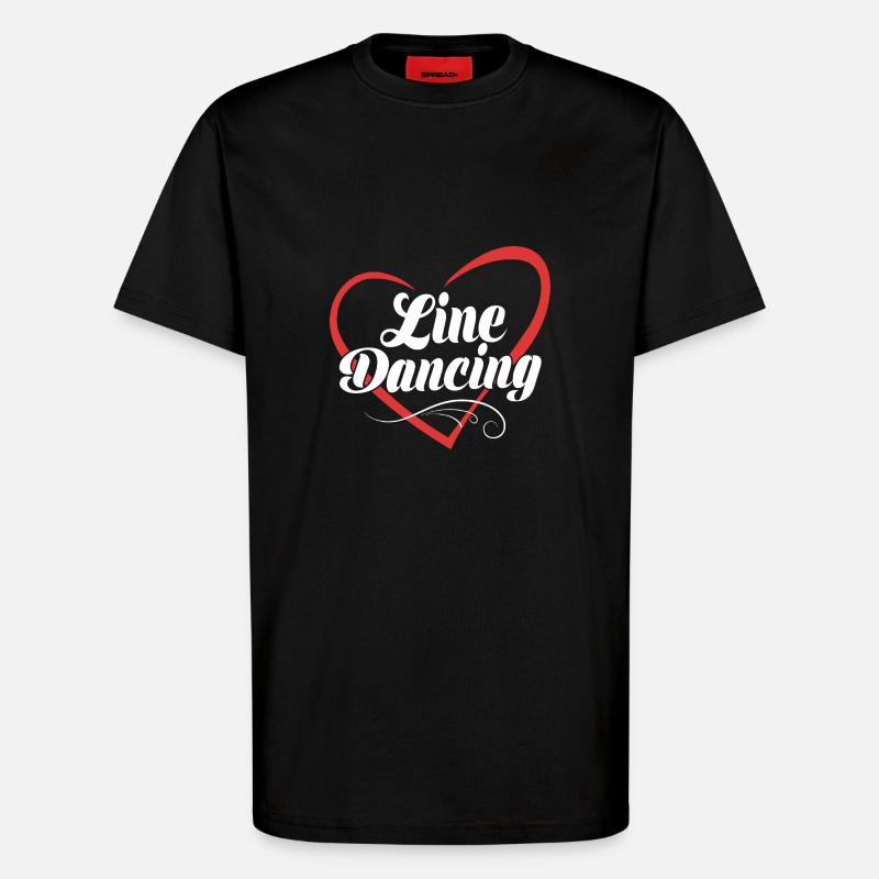 Linedance - T-Shirt - made by SPREAD - SOLID BLACK