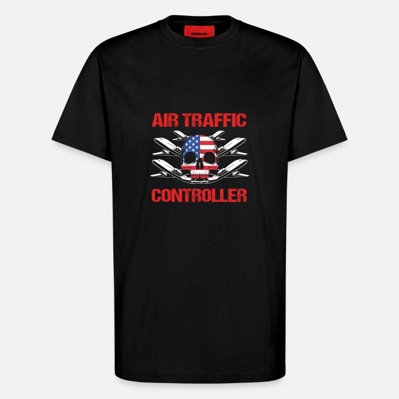 Fluglotse - T-Shirt - made by SPREAD - SOLID BLACK