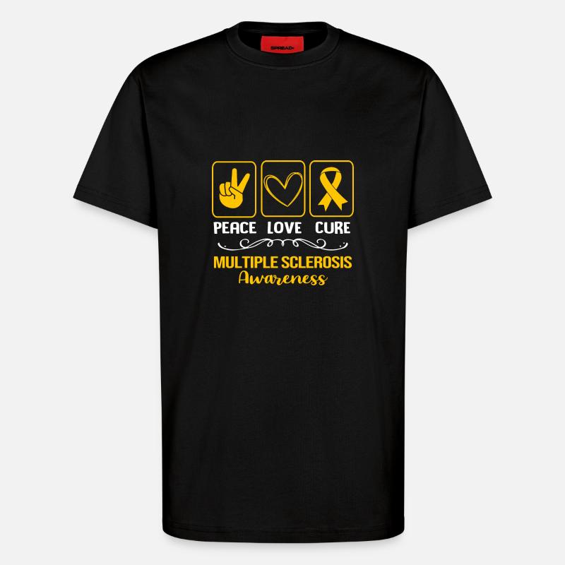 Multiple Sklerose MS - T-Shirt - made by SPREAD - SOLID BLACK