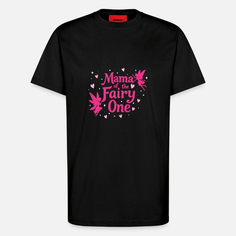 Mama der Fee Eins - T-Shirt - made by SPREAD - SOLID BLACK