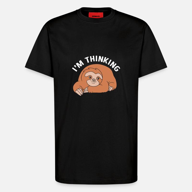 Faultier - T-Shirt - made by SPREAD - SOLID BLACK