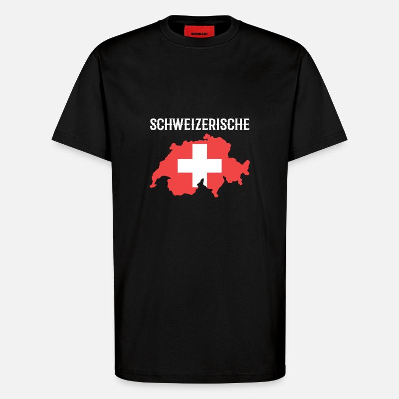 Schweiz - T-Shirt - made by SPREAD - SOLID BLACK