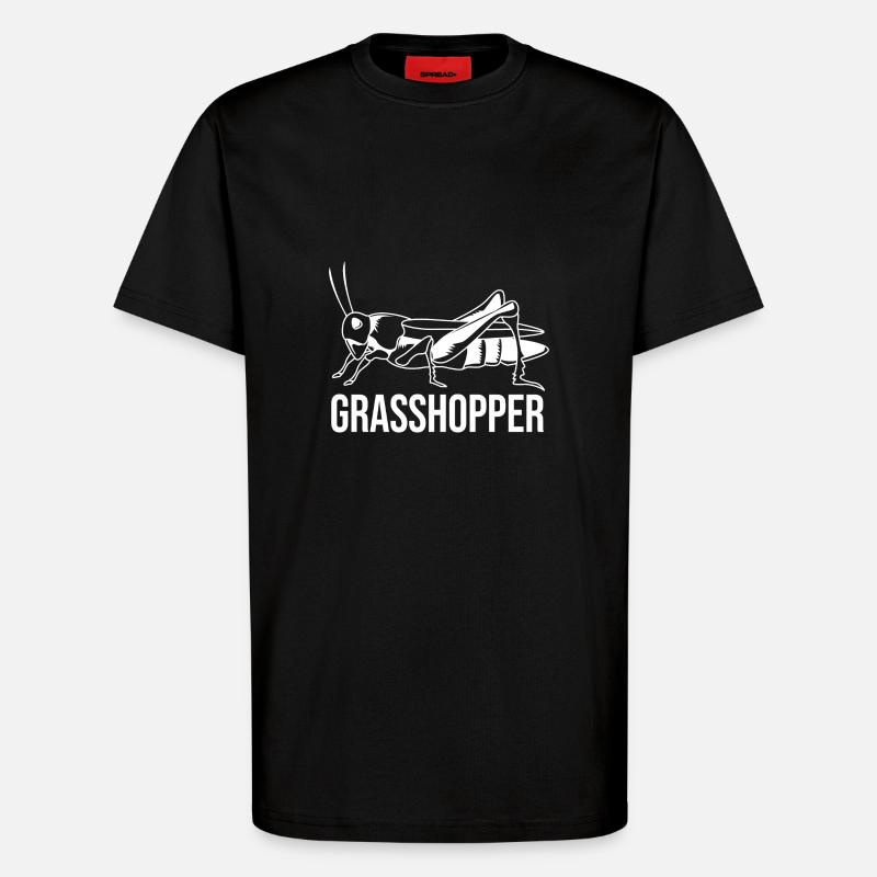 Grashüpfer Heuschrecke - T-Shirt - made by SPREAD - SOLID BLACK