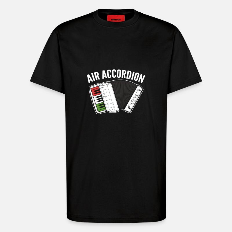 Akkordeon - T-Shirt - made by SPREAD - SOLID BLACK