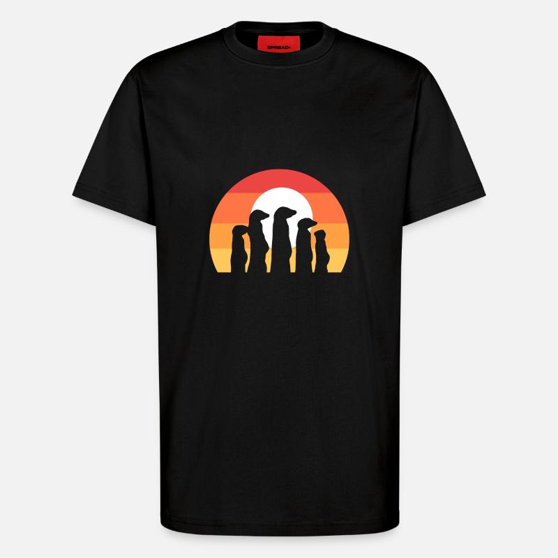 Erdmännchen - T-Shirt - made by SPREAD - SOLID BLACK