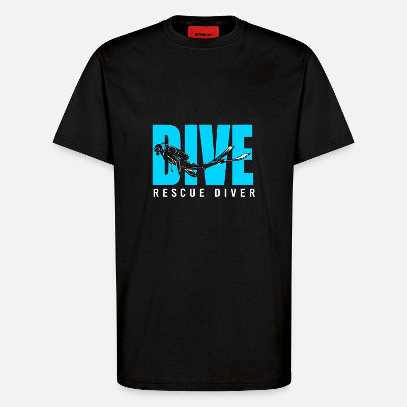 Tauchen - T-Shirt - made by SPREAD - SOLID BLACK