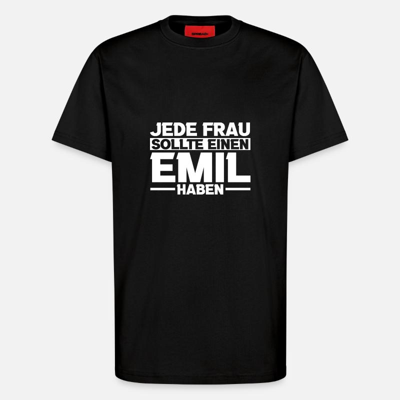 Emil - T-shirt bio décontracté fabriqué en UE - SOLID BLACK