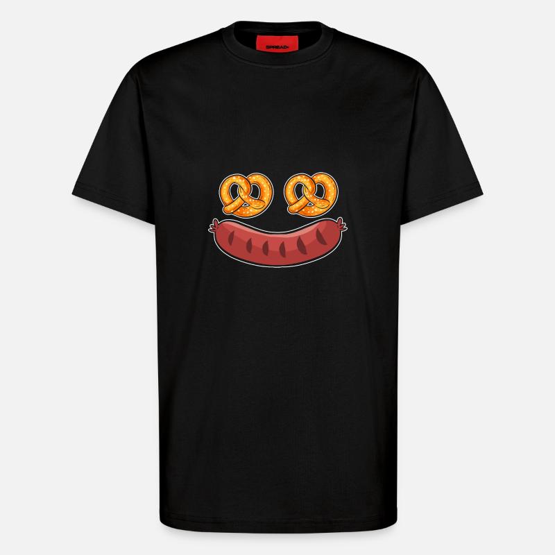 Brezel - T-Shirt - made by SPREAD - SOLID BLACK