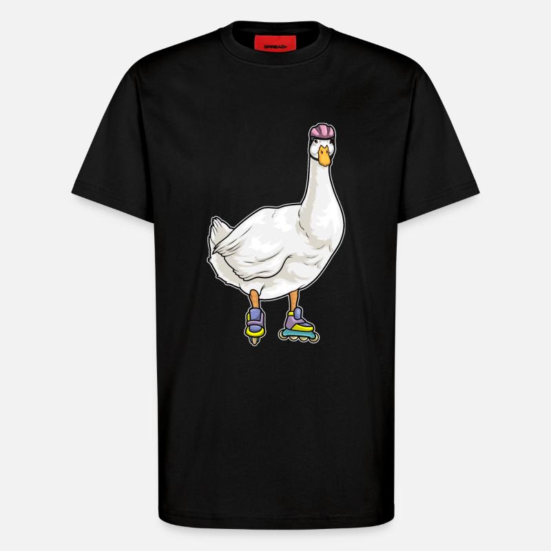 Ente Inline skating Rollschuhe - T-Shirt - made by SPREAD - SOLID BLACK