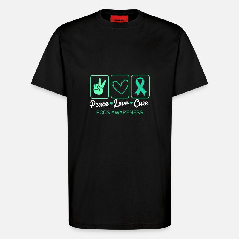 Pcos-Bewusstsein - T-Shirt - made by SPREAD - SOLID BLACK