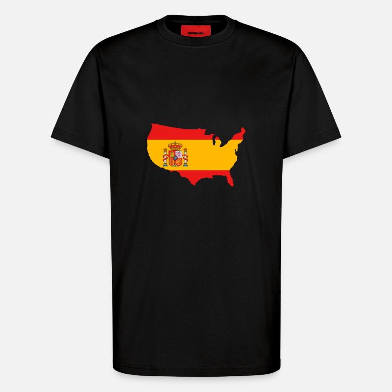 Spanien - T-Shirt - made by SPREAD - SOLID BLACK