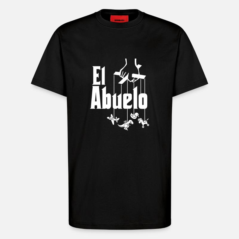 El Abuelo Spanisch Opa Grossvater - T-Shirt - made by SPREAD - SOLID BLACK